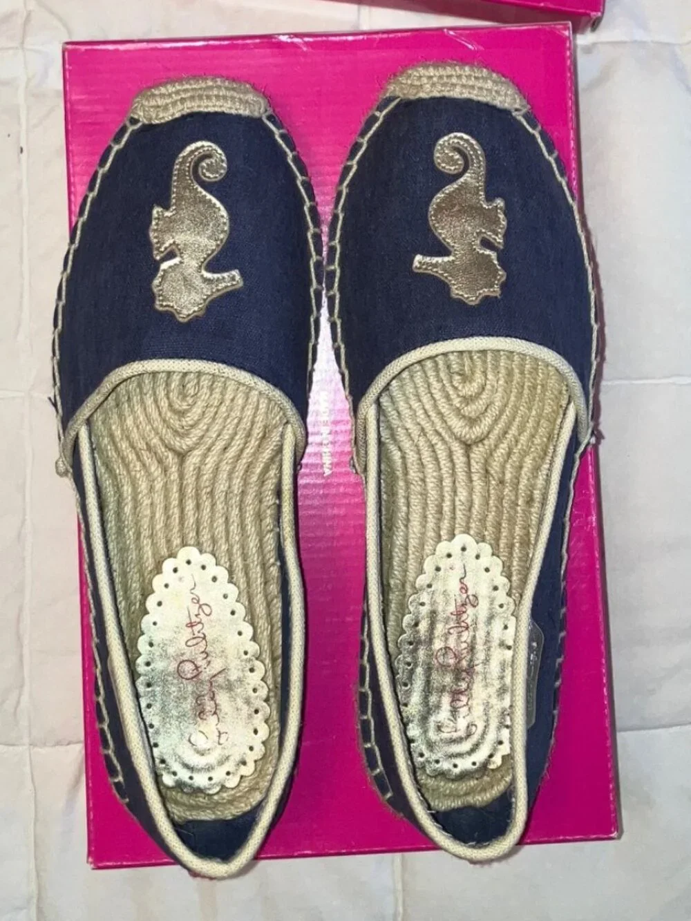 Lilly Pulitzer Lia Seahorse Espadrille - Size 9 - Like New